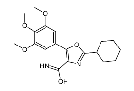2-环己基-5-(3,4,5-三甲氧基苯基)-1,3-恶唑-4-甲酰胺 结构式
