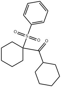 环己基[1-(苯磺酰基)环己基]甲酮 结构式