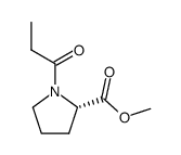 1-(1-氧代丙基)-L-脯氨酸甲酯 结构式