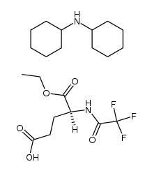 (4S)-5-ethoxy-5-oxo-4-[(trifluoroacetyl)amino]pentanoic acid, (dicyclohexylammonium) salt 结构式