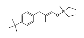 Silane, [[3-[4-(1,1-dimethylethyl)phenyl]-2-methyl-1-propenyl]oxy]diethylmethyl-, (Z)- (9CI) 结构式