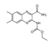 Carbamic acid, [3-(aminocarbonyl)-6,7-dimethyl-2-quinoxalinyl]-, ethyl ester (9CI) 结构式