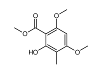 2-羟基-4,6-二甲氧基-3-甲基苯甲酸甲酯 结构式