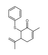 2-Cyclohexen-1-one, 2-methyl-5-(1-methylethenyl)-6-(phenylthio)- 结构式
