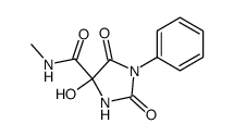 4-Imidazolidinecarboxamide, 4-hydroxy-N-methyl-2,5-dioxo-1-phenyl- 结构式
