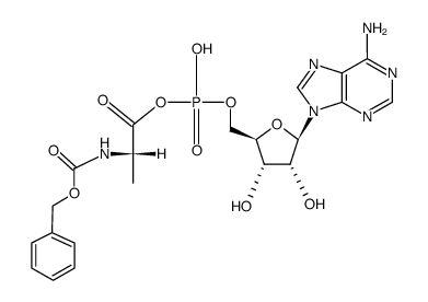 L-Alanine, N-[(phenylmethoxy)carbonyl]-, monoanhydride with 5′-adenylic acid 结构式