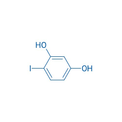 4-碘-1,3-苯二酚 结构式
