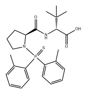 D-Valine, 1-[bis(2-methylphenyl)phosphinothioyl]-L-prolyl-3-methyl- (9CI) 结构式