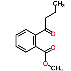 2-(1-氧代丁基)苯甲酸甲酯 结构式