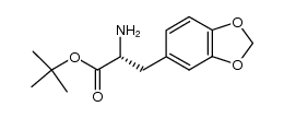(αR)-α-氨基-1,3-苯并二氧杂环戊烯-5-丙酸 1,1-二甲基乙酯 结构式