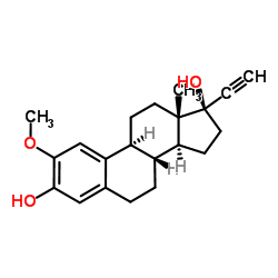 2-甲氧基-17α-乙炔基雌二醇 结构式