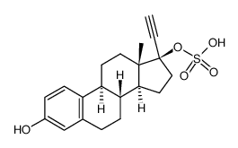 ethinyl estradiol-17-sulfate 结构式