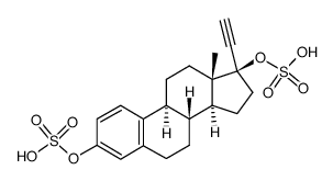 17-alpha-Ethynyl Estradiol-3, 17-Disulfate 结构式