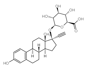 乙炔雌二醇17-β-D-葡糖醛酸 结构式