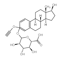 乙炔雌二醇3-β-D-葡糖醛酸 结构式