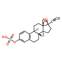 乙炔基雌二醇-3-硫酸酯 结构式
