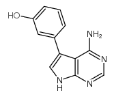 3-(4-氨基-7H-吡咯[2,3-d]嘧啶-5-基)苯酚 结构式
