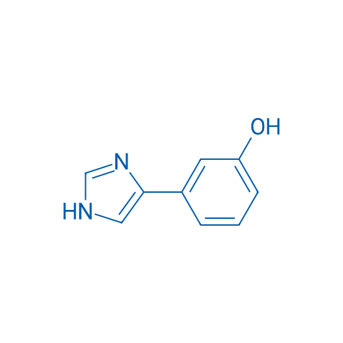 3-(1H-咪唑-4-基)苯酚 结构式