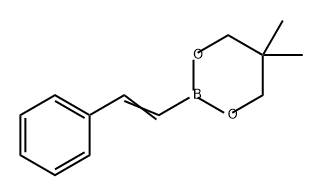 5,5-二甲基-2-(2-苯乙烯基)-1,3,2-二氧杂硼杂环戊烷 结构式