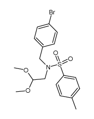 N-[(4-溴苯基)甲基]-N-(2,2-二甲氧基乙基)-4-甲基苯磺酰胺 结构式