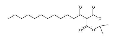 2,2-二甲基-5-(1-氧代十二酰基)-1,3-二氧六环-4,6-二酮 结构式