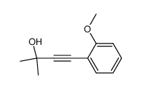 4-(2-甲氧基苯基)-2-甲基-3-丁炔-2-醇 结构式