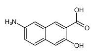 7-氨基-3-羟基-2-萘甲酸 结构式
