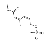 2,4-Hexadienoic acid, 3-methyl-6-[(methylsulfonyl)oxy]-, methyl ester, (Z,Z)- (9CI) 结构式