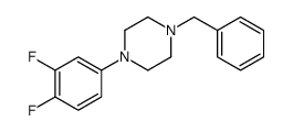 1-苄基-4-(3,4-二氟苯基)哌嗪 结构式