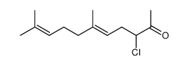 5,9-Undecadien-2-one, 3-chloro-6,10-dimethyl-, (E)- (9CI) 结构式