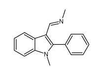 N-[(1-甲基-2-苯基-1H-吲哚-3-基)亚甲基]甲胺 结构式