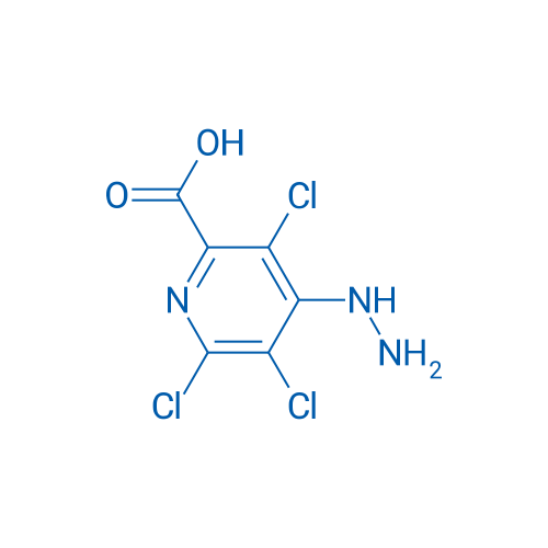 3,5,6-三氯-4-肼吡啶-2-羧酸 结构式