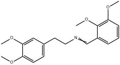 N-[(2,3-二甲氧基苯基)亚甲基]-3,4-二甲氧基苯乙胺 结构式