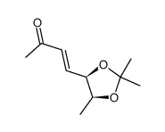 3-Buten-2-one, 4-(2,2,5-trimethyl-1,3-dioxolan-4-yl)-, [4R-[4α(E),5α]]- (9CI) 结构式