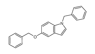 1H-Indole, 5-(phenylmethoxy)-1-(phenylmethyl)- 结构式