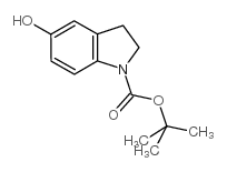 5-羟基吲哚啉-1-羧酸叔丁酯 结构式