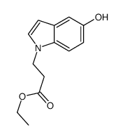 5-羟基-1H-吲哚-1-丙酸乙酯 结构式