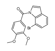 7-溴-1-(3,4-二甲氧基苯甲酰基)-1H-吲哚 结构式