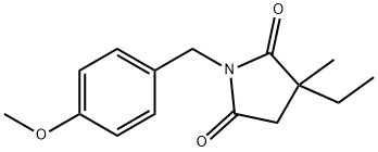 3-乙基-1-[(4-甲氧基苯基)甲基]-3-甲基-2,5-吡咯烷二酮 结构式