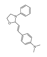 N,N-二甲基-4-[2-(3-苯基-2-恶唑烷基)乙烯基]苯胺 结构式