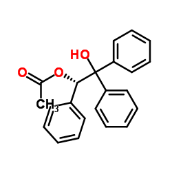 (S)-(-)-1,1,2-三苯基-1,2-丁二醇2-醋酸酯 结构式