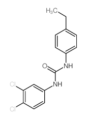 1-(3,4-二氯苯基)-3-(4-乙基苯基)脲 结构式