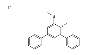 1-甲基-2-(甲硫基)-4,6-二苯基吡啶鎓碘化物 结构式