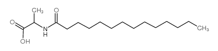 N-十四碳酰基-L-丙氨酸 结构式