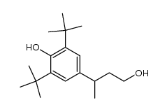 3,5-二叔丁基-4-羟基-γ-甲基苯丙醇 结构式