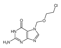 2-氨基-7-[(2-氯乙氧基)甲基]-1,7-二氢-6H-嘌呤-6-酮 结构式