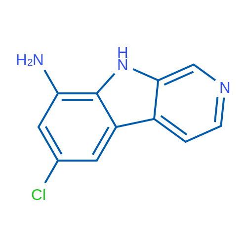 6-氯-9H-吡啶并[3,4-b]吲哚-8-胺 结构式