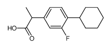 4-环己基-3-氟-α-甲基苯乙酸 结构式