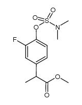 Benzeneacetic acid, 4-[[(dimethylamino)sulfonyl]oxy]-3-fluoro-α-methyl-, methyl ester 结构式