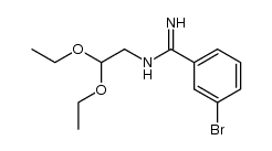 3-溴-N-(2,2-二乙氧基乙基)苯甲脒 结构式